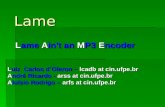 Lame Lame Ain't an MP3 Encoder Luiz Carlos d´Oleron – lcadb at cin.ufpe.br André Ricardo - arss at cin.ufpe.br Aluísio Rodrigo – arfs at cin.ufpe.br.