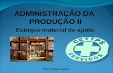 Prof. Thiago Costa ADMINISTRAÇÃO DA PRODUÇÃO II Estoque material de apoio:
