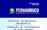 Ciências da Natureza - Matemática Ensino Médio, 3ª Série Condição de alinhamento de três pontos.