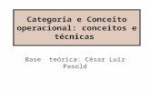 Categoria e Conceito operacional: conceitos e técnicas Base teórica: César Luiz Pasold.
