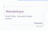 Metodologia Profº MSc. Arnaldo Prado Junior Aula 05 Pesquisa.