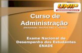 Curso de Administração (Bacharelado - Rec.Port. MEC n°. 875/93) Exame Nacional de Desempenho dos Estudantes ENADE.