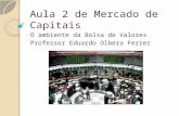 Aula 2 de Mercado de Capitais O ambiente da Bolsa de Valores Professor Eduardo Olbera Ferrer.