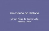 Um Pouco de História Míriam Rêgo de Castro Leão Rebeca Celes.