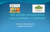Antonio Nascimento ajnf@cin.ufpe.br. Roteiro Introdução Objetivos PMBOK SWEBOK PMBOK x SWEBOK Conclusões Referências.