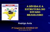 Rodrigo Ávila 9º Congresso da ASSIBGE-SN 30 de março de 2011 A DÍVIDA E A ESTRUTURA DO ESTADO BRASILEIRO.