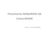 Pneumonia ADQUIRIDA NA ComuniDADE Prof. Lucas Bello.