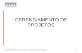 Prof. Mario R.Santos – Administração – Gerenciamento de Projetos 1 GERENCIAMENTO DE PROJETOS.