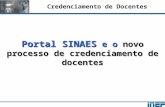 Credenciamento de Docentes Portal SINAES e o novo processo de credenciamento de docentes.