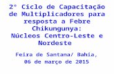 2º Ciclo de Capacitação de Multiplicadores para resposta a Febre Chikungunya: Núcleos Centro-Leste e Nordeste Feira de Santana/ Bahia, 06 de março de 2015.