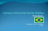 Nodo Brasil Workshop CVSP – UNASUS 2011. Campus Virtual de Saúde Pública Um espaço comunicacional e de aprendizagem, uma iniciativa da OPAS em parceria.