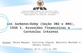 Lei Sarbanes-Oxley (Seção 302 e 404), COSO I, Asserções Financeiras e Controles Internos Alunos: Bruno Margon, Christian Alpoim, Marcelli Machado e Renato.