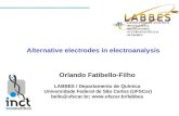 Alternative electrodes in electroanalysis LABORATÓRIO DE ANALÍTICA BIOANALÍTICA BIOSSENSORES ELETROANALÍTICA & SENSORES DQ UFSCar Orlando Fatibello-Filho.