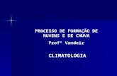 CLIMATOLOGIA PROCESSO DE FORMAÇÃO DE NUVENS E DE CHUVA Profº Vandeir.