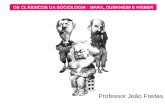 OS CLÁSSICOS DA SOCIOLOGIA : MARX, DURKHEIM E WEBER Professor João Freitas.