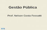 Gestão Pública Prof. Nelson Costa Fossatti. Gestão Pública Nação: É uma população homogênea que possui três fatores importantes: 1) Naturais 2) Históricos.