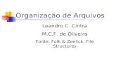 Organização de Arquivos Leandro C. Cintra M.C.F. de Oliveira Fonte: Folk & Zoelick, File Structures.