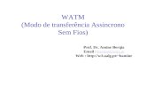 WATM (Modo de transferência Assincrono Sem Fios) Prof. Dr. Amine Berqia Email : bamine@ualg.ptbamine@ualg.pt Web : bamine.