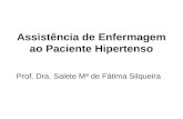 Assistência de Enfermagem ao Paciente Hipertenso Prof. Dra. Salete Mª de Fátima Silqueira.