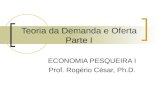 Teoria da Demanda e Oferta Parte I ECONOMIA PESQUEIRA I Prof. Rogério César, Ph.D.