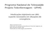 Programa Nacional de Telessaúde Projeto Telenfermagem - UFMG Medicações Injetáveis em UBS: suporte necessário em situações de emergência Allana dos Reis.
