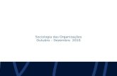 Sociologia das Organizações Outubro – Dezembro 2010.