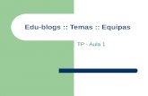Edu-blogs :: Temas :: Equipas TP - Aula 1. 2 Sumário Normas de utilização para o Edu-blog Temas para os Projectos Temas para os Seminários Formação das.