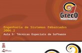 Engenharia de Sistemas Embarcados 2006.2 Aula 5: Técnicas Especiais de Software.