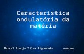 Característica ondulatória da matéria Marcel Araujo Silva figueredo 29/06/2006.