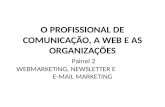 O PROFISSIONAL DE COMUNICAÇÃO, A WEB E AS ORGANIZAÇÕES Painel 2 WEBMARKETING, NEWSLETTER E E-MAIL MARKETING.