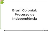 Brasil Colonial: Processo de Independência. 1.O PERÍODO JOANINO (1808 – 1821) Período em que a família real portuguesa instalou-se no Brasil. Causa: fuga.
