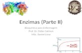 Enzimas (Parte II) Bioquímica para Enfermagem Prof. Dr. Didier Salmon MSc. Daniel Lima.