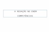 A REDAÇÃO NO ENEM COMPETÊNCIAS. COMPETÊNCIA 1: Demonstrar domínio da modalidade escrita formal da língua portuguesa. O texto deve ser claro e objetivo,