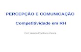 PERCEPÇÃO E COMUNICAÇÃO Competitividade em RH Prof. Nereida Prudêncio Vianna.