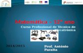 Curso Profissional de Técnico de Mecatrónica 2014/2015 Prof. António Paralta.