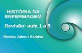 HISTÓRIA DA ENFERMAGEM Renata Jabour Saraiva Revisão: aula 1 a 5.