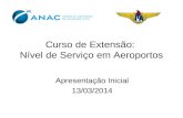 Curso de Extensão: Nível de Serviço em Aeroportos Apresentação Inicial 13/03/2014.