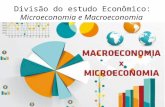 Divisão do estudo Econômico: Microeconomia e Macroeconomia 1.