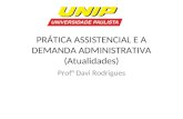 PRÁTICA ASSISTENCIAL E A DEMANDA ADMINISTRATIVA (Atualidades) Prof° Davi Rodrigues.