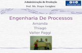 Engenharia De Processos Amanda Thiago Valter Paggi Administração de Produção Prof. Me. Roque Amighini.