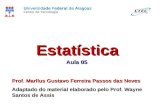 Estatística Aula 05 Prof. Marllus Gustavo Ferreira Passos das Neves Adaptado do material elaborado pelo Prof. Wayne Santos de Assis Universidade Federal.