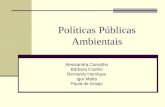Políticas Públicas Ambientais Alessandra Carvalho Bárbara Coelho Bernardo Henrique Igor Malta Paula de Araújo.