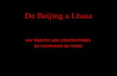 De Beijing a Lhasa UM TRIBUTO AOS CONSTRUTORES DE CAMIMHOS DE FERRO.