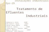 Instalações Industriais – Epr-29 Tratamento de Efluentes Industriais Andressa K. Costa 12507 Ana Carla F. Souza 13917 Daniel Santos Mello 16999 Gisela.