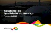 Fevereiro de 2015 Relatório de Qualidade do Serviço.