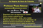 As Regras de Ouro do Trânsito  1 P rofessor P aulo A demar pauloademar @ pauloademar.com.br Cel – (31) 9 9 8 4 7 8 00 Belo Horizonte.