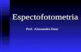 Espectofotometria Prof. Alessandra Daur. PRINCÍPIOS DE INSTRUMENTAÇÃO ESPECTROFOTOMETRIA Muitas determinações feitas no laboratório clínico são baseadas.