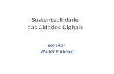 Sustentabilidade das Cidades Digitais Senador Walter Pinheiro.