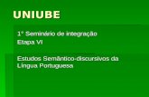 UNIUBE 1° Seminário de integração Etapa VI Estudos Semântico-discursivos da Língua Portuguesa.