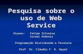 Pesquisa sobre o uso de Web Service Alunos:Felipe Silveira Israel Andreis Programação Distribuída e Paralela Prof. Dr. Cláudio F. R. Geyer.